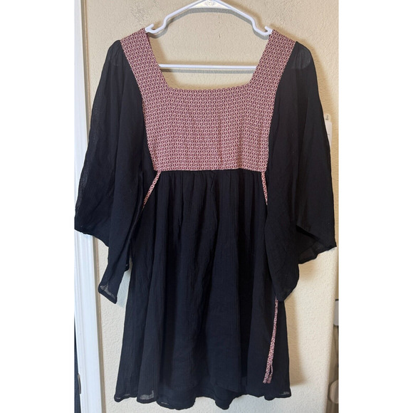 Altar’d State Boho Hippie Blouse Top gauzy flowy oversized sz S cotton tunic - Picture 5 of 6